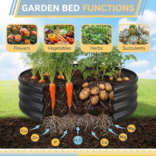 3×3×1ft Galvanized Raised Garden Bed Kit