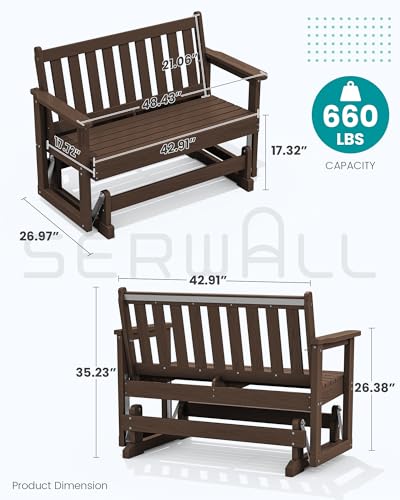 2 Person Glider Bench (Coffee / 1 Pack)