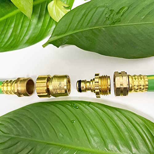 Garden Hose Quick Connect No Pb Brass Hose Quick Connect Quick Connect Hose Fittings Water Hose Connectors 3 (4 Count)