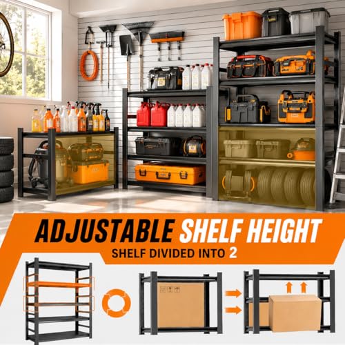 Garage Shelving (Updated 35.4"W×15.7"Dx72"H)