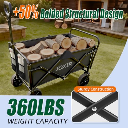Collapsible Wagon Cart Foldable 37" L 480lbs Capacity (200L)