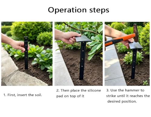30 Pack 12'' Garden Landscape Edging Stakes (black-12inch-30pack)