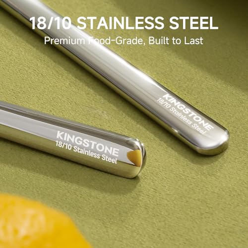 65 Piece Silverware Set with Serving utensils (65 Piece / Silver)