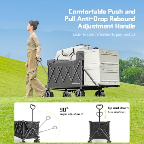Collapsible Folding Wagon with Table (Black / Max With Table)