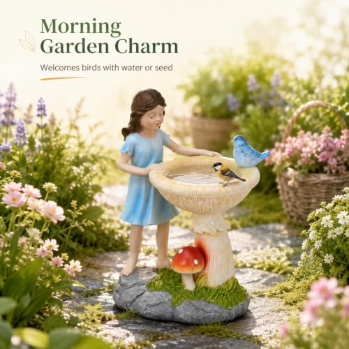 Solar Fairy Statues for Garden Decor (Blue)