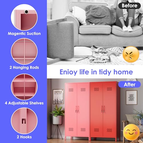 Pink Locker Cabinet (Pink / 2 Doors)