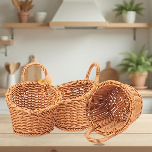 6 Pack 6.3 x 5 inch Woven Hanging Fruit Basket (6 Pack 6.3 x 5 inch)