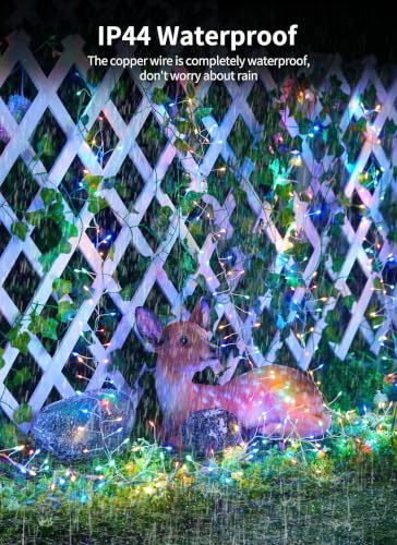 2 Pack 240 LED 20FT Total 40FT 480LED Solar Fairy Lights Outdoor Waterproof (Multicolor / 19.6Ft*2 Pack)