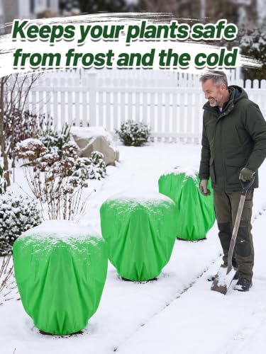3Pcs 39.3x39.3" 70GSM Thick Plant Covers Freeze Protection for Winter Shrub (39.3in x 39.3in)