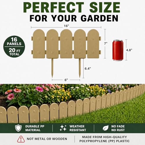 Garden Border Plastic Edging (Timber / 20ft.)