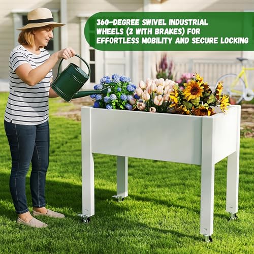 Raised Garden Bed with Legs (Ashen / 30.04*17.72*28.9)