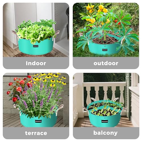 2 Pack 100 Gallon 3 Grids Plant Grow Bags for Vegetables (100 gallon)