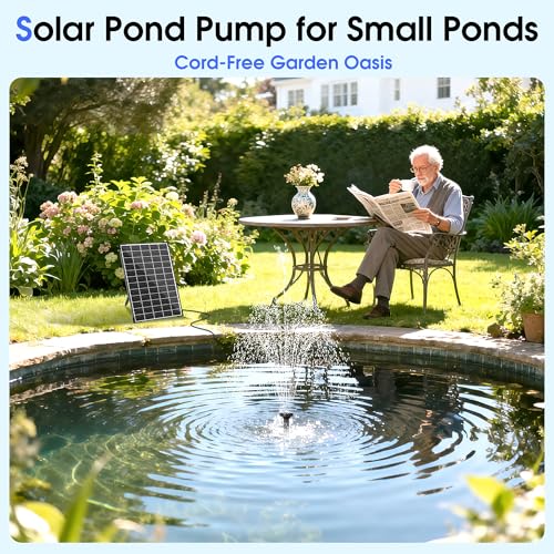 12W Solar Fountain Pump 80 GPH with 5000 mAh Battery Backup (12W)