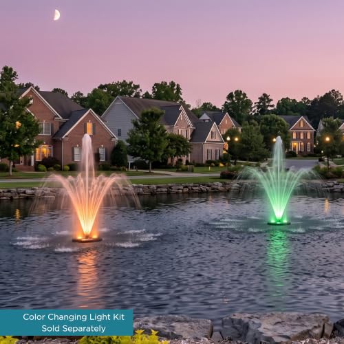1 2 HP Floating Fountain & Aerator for Ponds and Lakes with 100 ft Cord