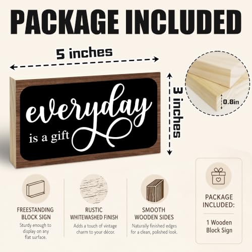 3x5 Inspirational Wooden Block Sign (Gift-4)