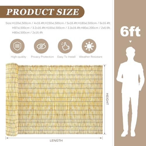 Natural Reed Fencing Rolls (3x10ft / Nature)