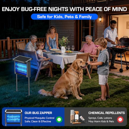 Solar Bug Zapper Outdoor (Gray)