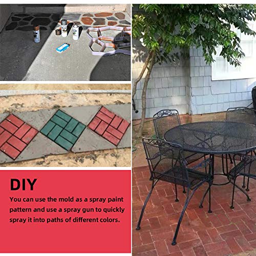 2Pack 15.7"x15.7"x1.57" Walk Path Maker Reused Concrete Molds Pathmate Stone Molding Stepping Stone Paver Walk Way DIY Path Paving Garden Yard Patio Mold