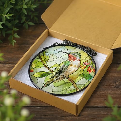 Stained Glass Window Hanging (Hummingbirds)