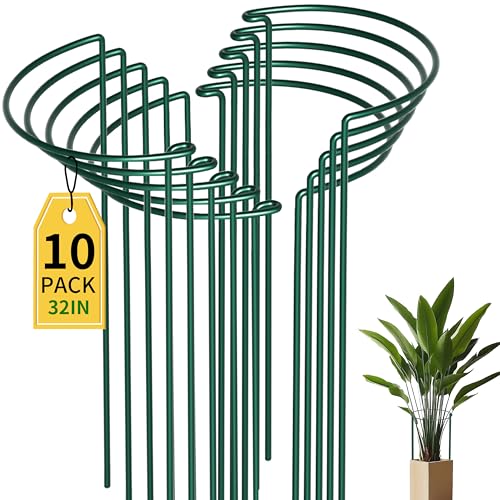 14" Dx32 H Plant Supports Stakes for Large Heavy Plants (14"Dx32"H-10PCS)