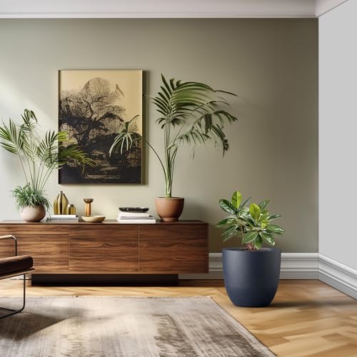 Round Concrete Planter (Charcoal / 18-Inch Dia)