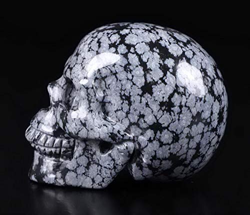 2.0" Snowflake Obsidian Crystal Skull (2.0" Snowflake Obsidian)