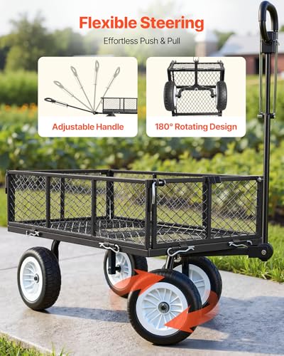 900 LBS Steel Garden Cart (Black)