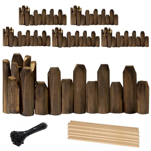 Wood Garden Edging (brown / 9.8x47in)
