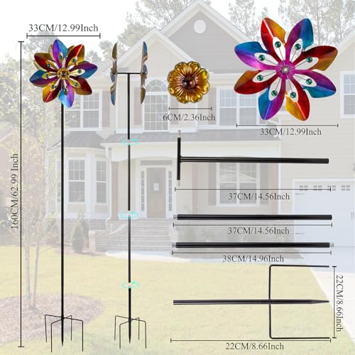 13" Metal Wind Spinner Outdoor (Red)