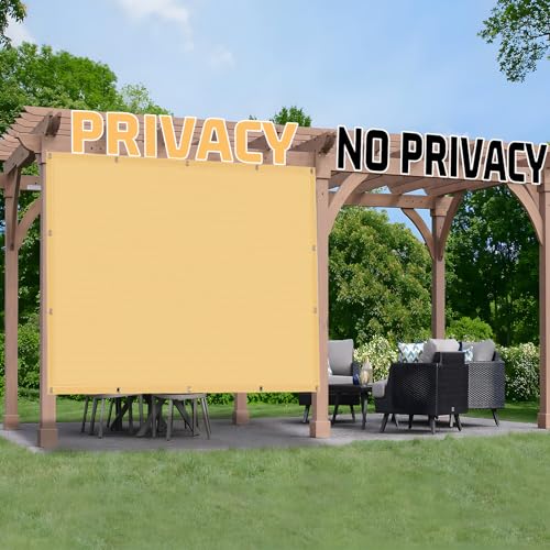 Shade Cloth 4x22 FT Sun Shade (4' x 22' custom size / Sand)