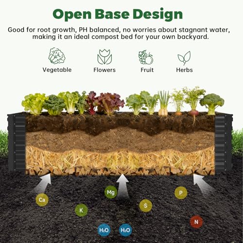 6x3x2ft Outdoor Metal Raised Garden Bed (2 Count)
