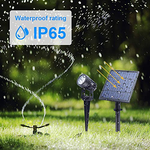 Solar Spotlights Landscape Lights Low Voltage Outdoor Solar Spotlight IP65 Waterproof 9.8ft Cable Auto On (11.24 Count)
