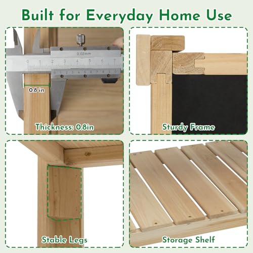 Raised Garden Bed with Transparent Acrylic Side Panels (28" x 15"x 24")