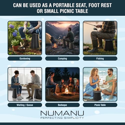 3XL Cushioned Collapsible Stool for Adults (3XL 23.2" + Cushion & Bag)