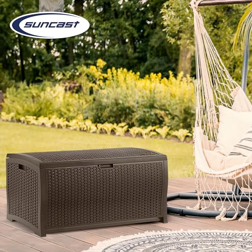 73 Gallon Waterproof Resin Wicker Outdoor Patio Storage Deck Box (Deck Box (3 Pack))