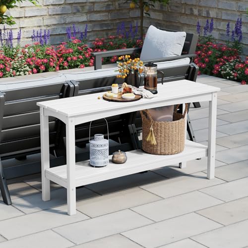 Malibu 55" Outdoor Patio HDPE Adirondack 2 (White)