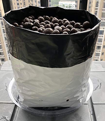 Grow Bag 7 Gallon Square Nursery Container Made of Black White Poly Films (7 Gallon-Pack of 25)
