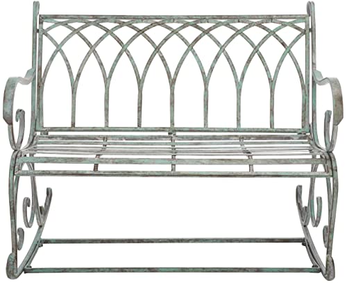 Outdoor Ressi Antique Dark Green Rocking Bench