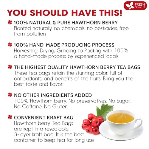 Premium Hawthorn Berry Tea (40 Tea Bags)