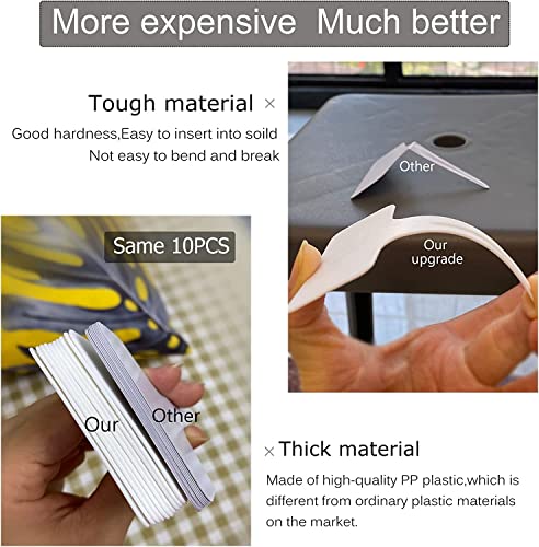 30 Pcs Waterproof Wihte Durable Plastic Plant Outdoor Garden Labels Nursery Markers T (4 inch / Whitex30pcs)