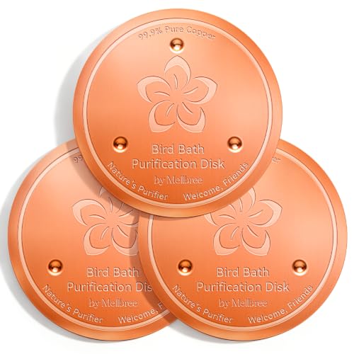 3 Pack Bird Bath Copper Disc (Copper Flower)