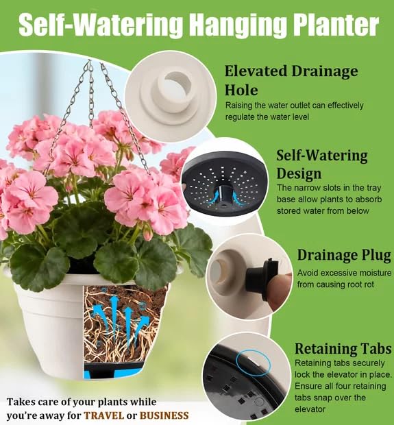 Hanging Planters 11 Inch (Pure White / 11 Inch-3P)
