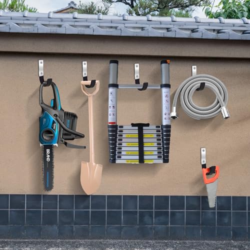 Heavy Duty Steel Garage Hooks (Black 6 Pack)