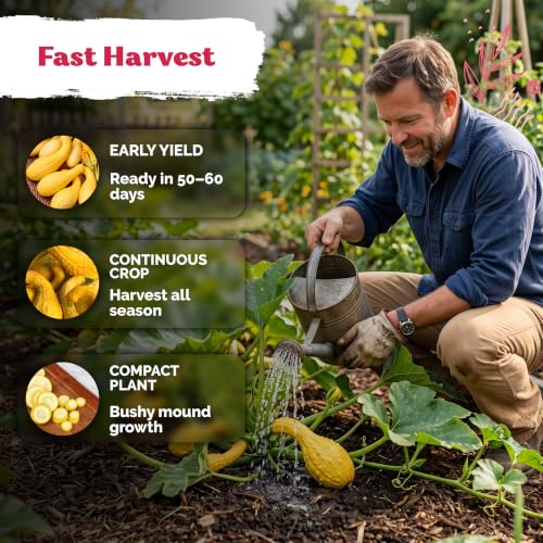 100 Crookneck Summer Squash Heirloom Vegetable Seeds