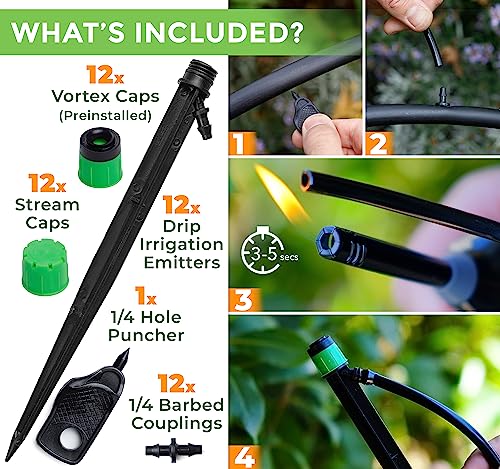 1 4" Drip Irrigation Emitters Vortex Sprinker Parts