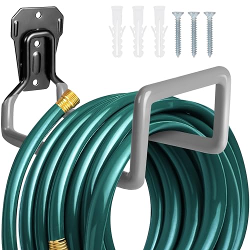 2PCS Water Hose Holder Wall Mount Metal Hose Hanger Garden Hose Rack (2 Count)