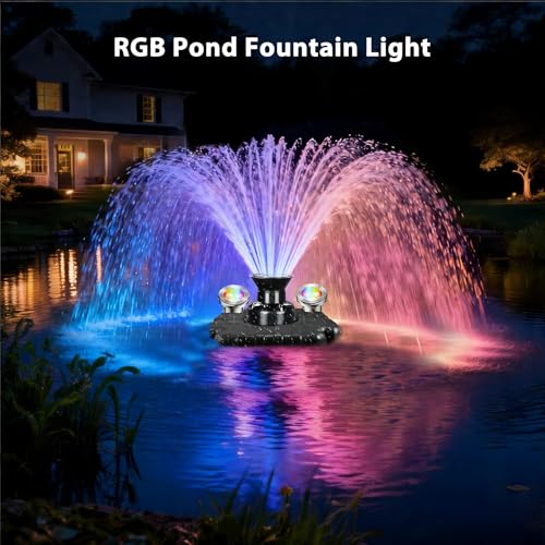 Underwater Pond Light with APP Control & 12V Transformer (4 Count)