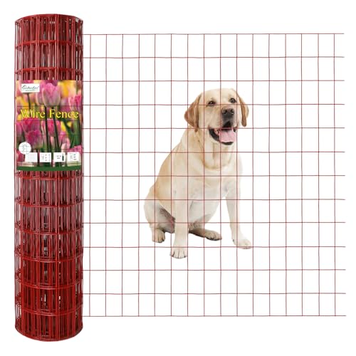 Red PVC Coated Welded Wire Fence 36" x 50' Roll (Red / 2''x3'' 16GA 36''x50')