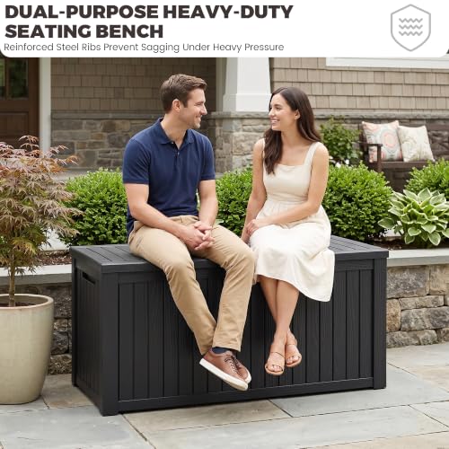 Outdoor Storage Box (Black / 200 Gallon 3.1 XXL)