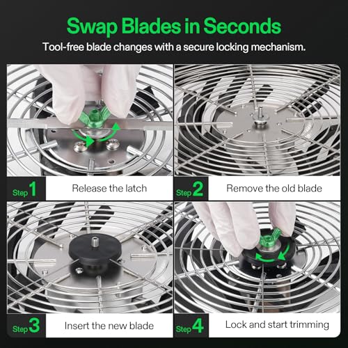 19" Bud Leaf Bowl Trimmer with Clear Dome (19 inch)